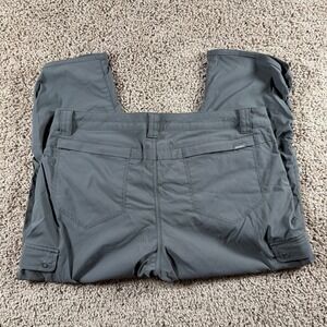 Eddie Bauer Womens Gray Cargo Capri Pants Size 10 Hiking Outdoor Activewear walk